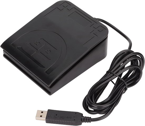 USB Voetpedaal - Toetsenbord Pedaal Computertoetsenbord - Functies Programmeren - Mechanische Schakelaar - 2m Kabel - Zwart