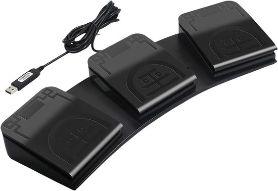 USB Voetpedaal - Voet Switch Controller - Automatisering Repetitieve Taken - Programmeerbare 3 Functies
