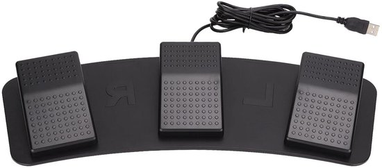 USB Voetpedaal - Voetschakelaar Pedaal - Multifunctioneel Gebruik - Ergonomisch Ontwerp - Drievoudig Pedaal - Zwart