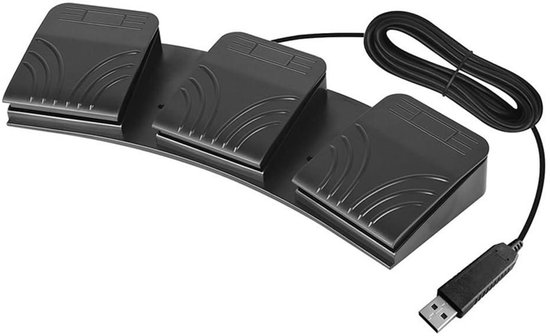 USB Voetschakelaar - Computervoetpedaal - Computer Bediening - Programmeerbare Functies - Niet gespecificeerd - Zwart van Merkloos