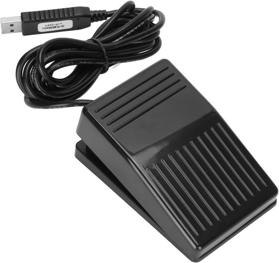 USB Voetschakelaar Pedaal - Voetcontroller Pedaal - Computer Bediening - Multifunctioneel Programmeerbaar - 2 Meter Kabel - Zwart