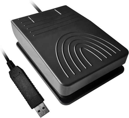 USB Voetschakelaar Pedaal - Voetpedaal Controle - PC Bediening - Hoge Gevoeligheid - Enkele Controle - Zwart