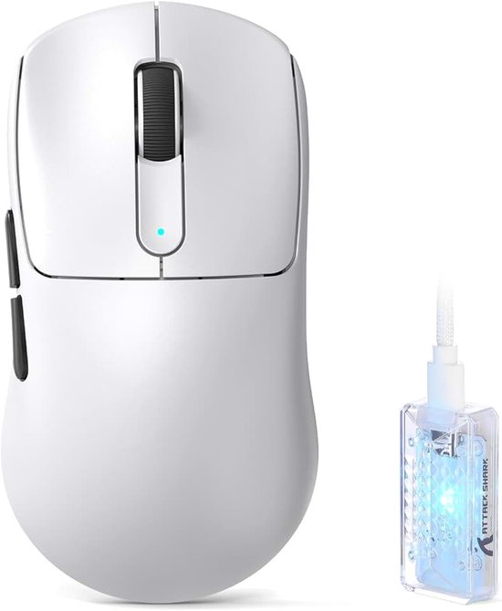 V5 Draadloze Gaming Muis, 53g, Optische Switches, Nordic52840 MCU, PAW3950MAX, 8KHz LED Ontvanger, 20000 FPS, 42K DPI, BT/2.4Ghz/Bedraad, Middel-Grote Handen, 500mAh