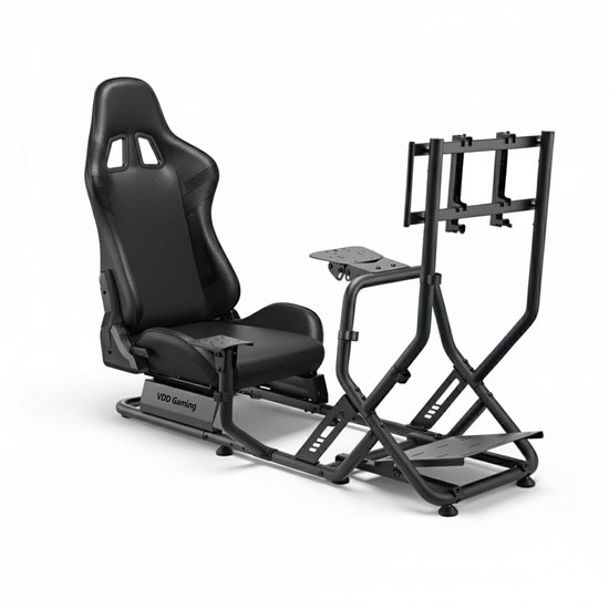 VDD Gaming - Racestoel cockpit simulator - Volledig verstelbaar – Racestoel - Verstelbaar - Zwart - Race sim van Merkloos