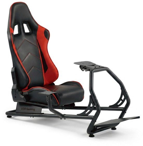 VDD Gaming - Racestoel - Race simulator - Sim Racing Cockpit - Racestoelen - Racing seat - Cockpit - Racing cockpit - Race simulator compleet - Race sim stoel - Cockpit Simulator - Volledig Verstelbaar - ZONDER monitor Bevestiging - Incl. Race stoel van Merkloos