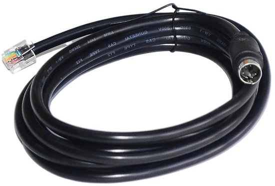 Verbindingskabel - Adapterkabel - Sim Racing - Mini Din naar RJ12 - 2 Meter - Zwart