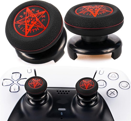 Verhoogde Thumb Grips & Siliconen Joystick Covers voor PS4 Controller van Merkloos