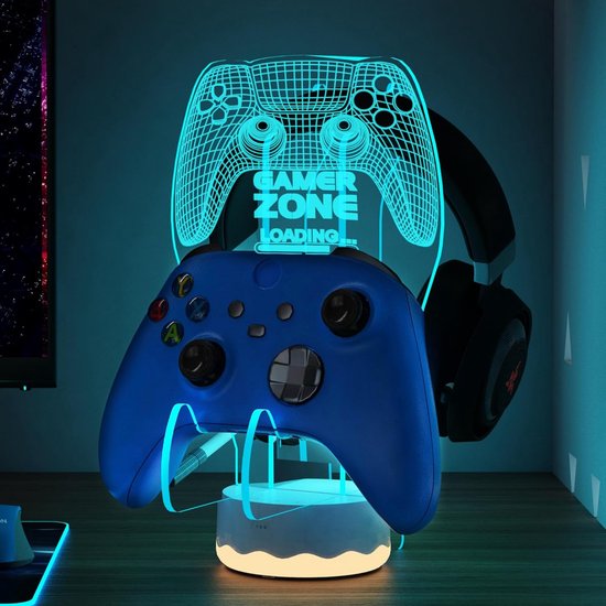 Verlichte Houder - Standaard Accessoires - Game Setup - 16 Kleuren LED - Universeel - Meerkleurig van Merkloos