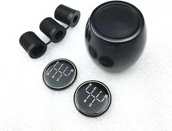 Versnellingsknop Auto - Schakelknop Handmatig - Auto Interieur Upgraden - Unieke Buitenaardse Vorm - 3 Adapters - Zwart