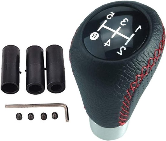 Versnellingspook 5 Versnellingen - Schakelknop Auto - Auto Interieur Upgrade - Universele Pasvorm - 8-12 mm Adapters - Zwart