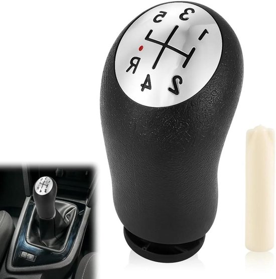 Versnellingspook 5-versnellingen - Schakelpook Pookknop - Auto Rijervaring Verbeteren - Ergonomisch Gebogen Ontwerp - 11 cm Hoog - Zwart