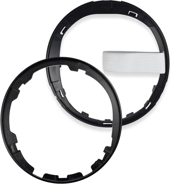 Versnellingspook Frame - Schakelring Set - Auto Interieur - Zwart Glanzend Chroom - 15x14 cm - Zwart