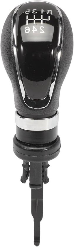 Versnellingspook Handmatig - Schakelknop - Soepel Schakelen - Leer en ABS Materiaal - 190 mm x 49 mm - Zwart van Merkloos