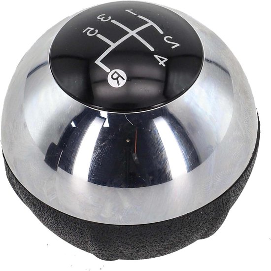 Versnellingspook Knop - Handbak Pook - Auto Interieur - Stijlvol Chroom Zwart - 5 Snelheden - Zwart