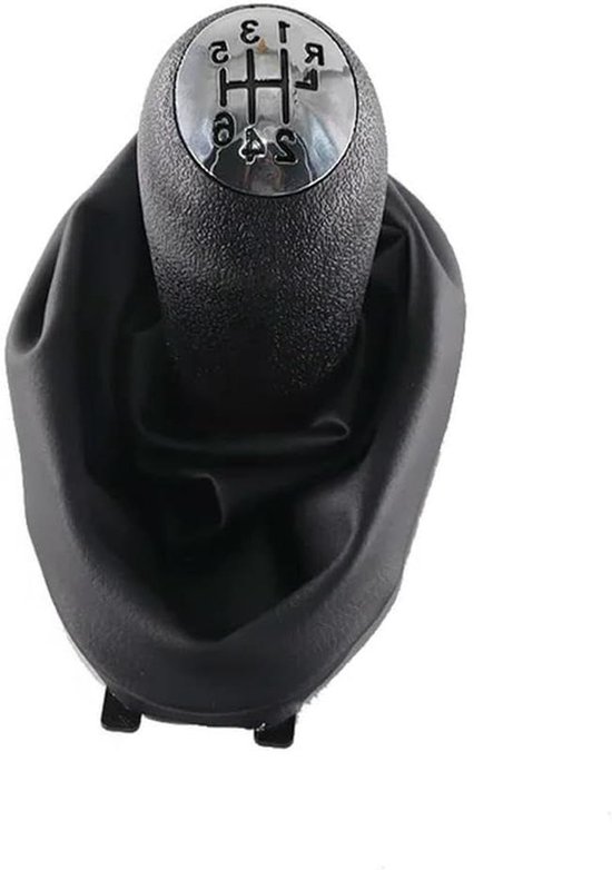 Versnellingspook Knop - Pookhoes Handrem - Auto Interieur - Eenvoudige Installatie - 6 Versnellingen - Zwart