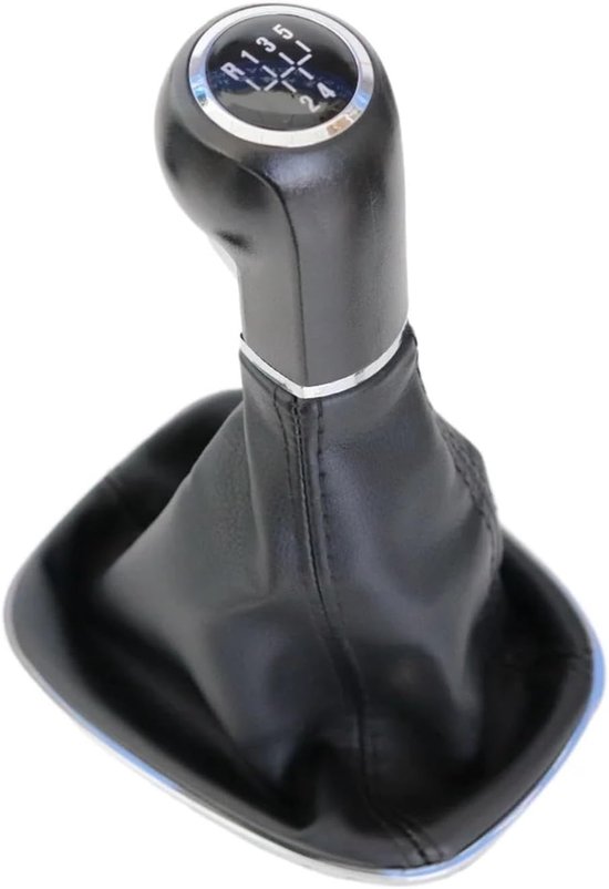 Versnellingspook Knop - Pookhoes Set - Auto Interieur - Ergonomische R-vorm - 5/6 Versnellingen - Zwart