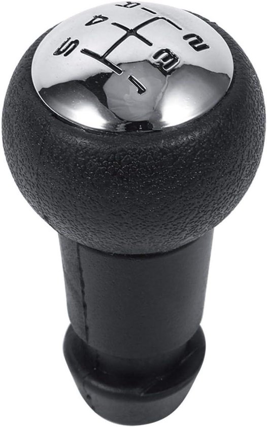 Versnellingspook Knop - Pookknop Handgeschakeld - Auto Interieur - 5-Snelheden Schema - Universeel - Zwart