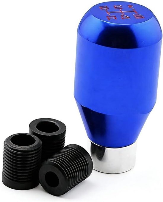 Versnellingspook Knop - Schakelknop Aluminium - Handmatig Schakelen Verbeteren - Hoge Kwaliteit Aluminium - 5 Versnellingen - Blauw