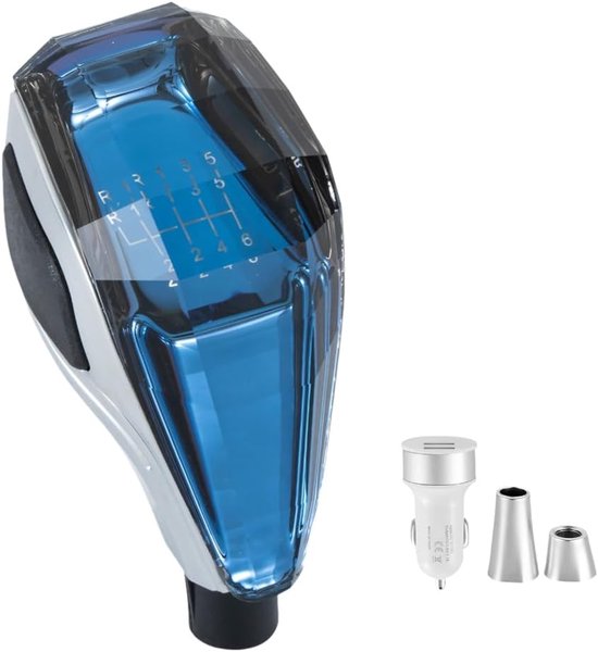 Versnellingspook Knop - Schakelknop Auto - Auto Interieur Tunen - Ergonomisch Ontwerp - 19 x 9 cm - Blauw