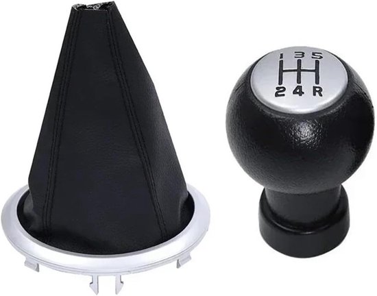 Versnellingspook Knop - Schakelknop Gaitor - Auto Interieur - Mat Zilver Set - 1 Stuks - Zilver