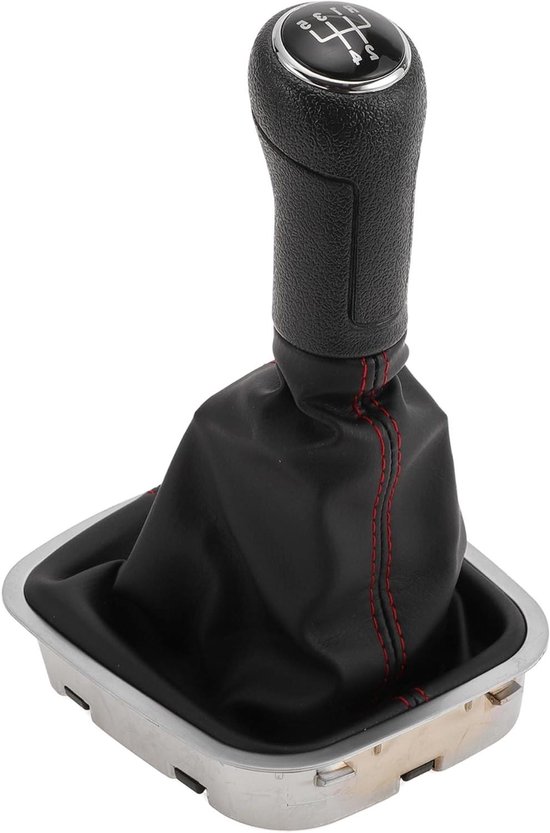 Versnellingspook met Cover - Schakelknop Auto - Auto Interieur Upgraden - Ergonomisch Ontwerp - 5 Snelheden - Zwart Rood