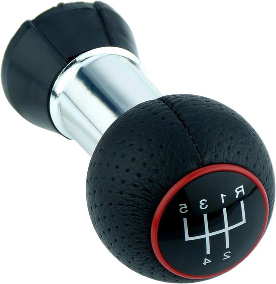 Versnellingspook - Pookknop Auto - Auto Interieur - Plug en Play - 5 Versnellingen - Zwart Rood