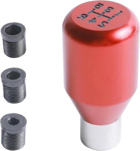 Versnellingspook - Pookknop Auto - Auto Interieur Tuning - Universele Adapter - 10x10mm - Rood