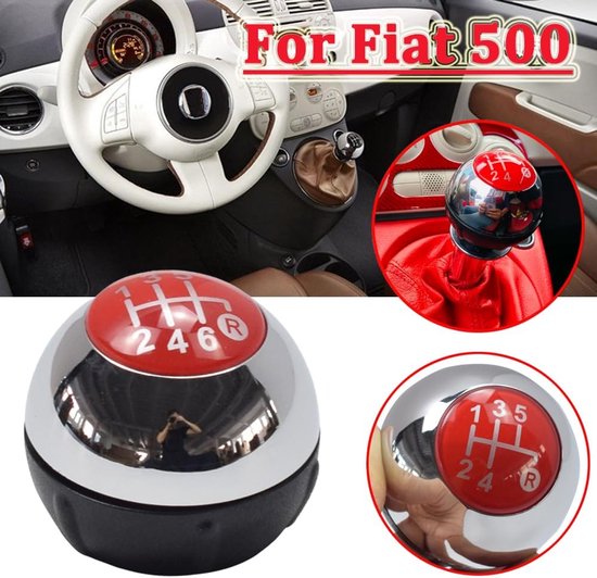 Versnellingspook - Pookknop - Auto Interieur - 6 Snelheden - 47mm x 40mm - Rood
