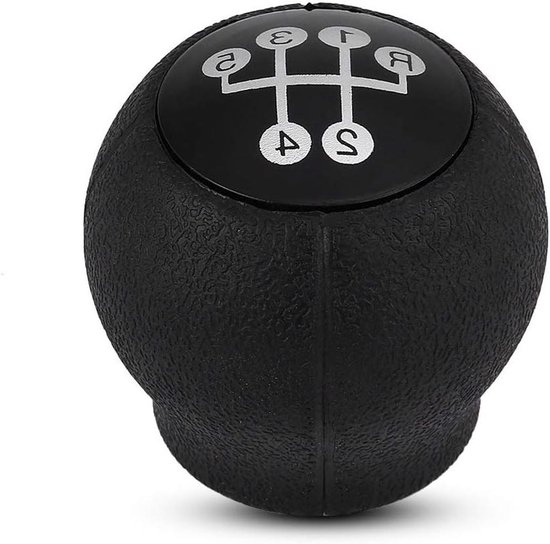 Versnellingspook - Schakelknop Pook - Auto Interieur Upgraden - 5 Versnellingen Logo - 52 x 50 mm - Zwart Zilver van Merkloos