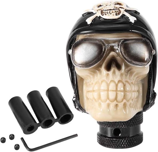 Versnellingspookhendel Schedel - Schakelknop Auto - Handmatig Schakelen - Uniek Schedel Design - Universeel Past - Zwart van Merkloos