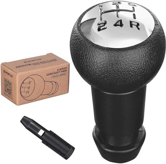 Versnellingspookknop 5 Versnellingen voor Peugeot en Citroën - Zwart en Chroom van Merkloos