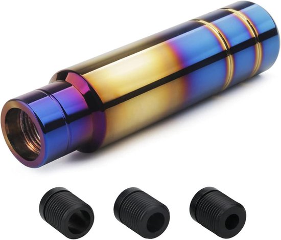 Versnellingspookknop Aluminium - Schakelpook Verhoger - Auto Interieur Upgrade - Universele Pasvorm - 13 cm - Blauw Goud