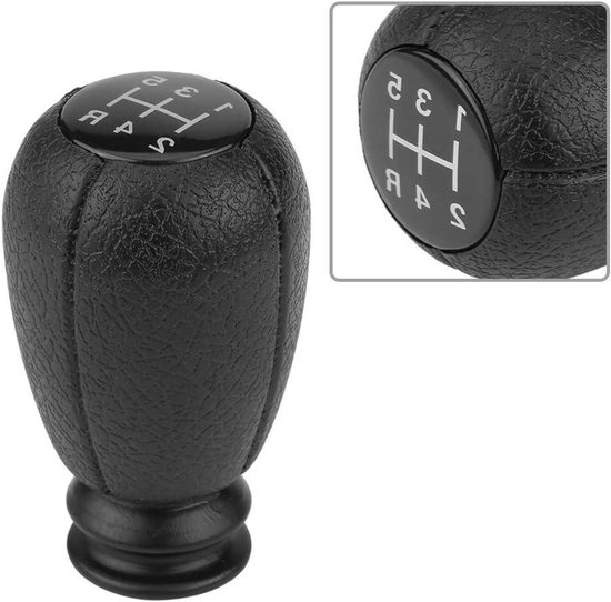 Versnellingspookknop Auto - Pookknop Handgeschakeld - Auto Interieur - Chrome Afwerking - 109 Gram - Zwart