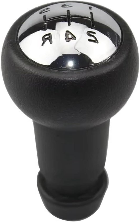 Versnellingspookknop Auto - Pookknop Handrem - Rijcomfort Verbeteren - Aluminium Legering - 5 Snelheden - Chroom Zwart