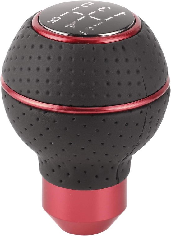 Versnellingspookknop Auto - Pookknop Handvat Hendel - Verbeteren Rijcomfort - Universele Pasvorm Adapters - 55mm x 75mm - Rood van Merkloos