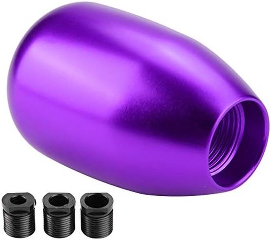 Versnellingspookknop Auto - Schakelknop Handmatig - Verbeter Rijervaring - Universele Pasvorm Adapters - 3 Adapters Incluisief - Paars
