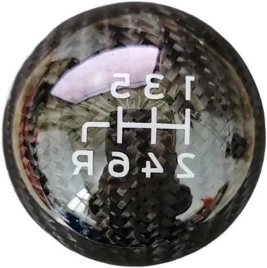 Versnellingspookknop Carbon Fiber - Schakelknop Pook - Soepel Schakelen - Ergonomisch Ontwerp - Standaard Schroefdraad - Zwart