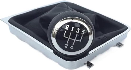 Versnellingspookknop - Pookhoes Kit - Auto Rijden - Stevig en Stabiel - 5 Versnellingen - Zwart en Zilver