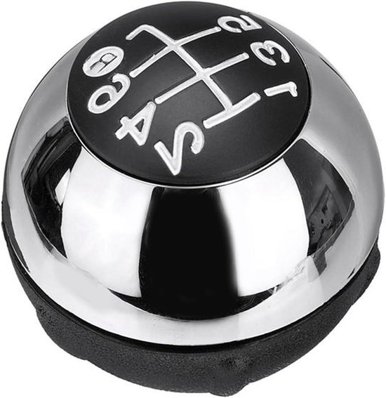 Versnellingspookknop - Schakelhendel Pookknoppen - Handmatig Schakelen - 6 Versnellingen Identificatie - 47 mm x 40 mm - Helder Zilver