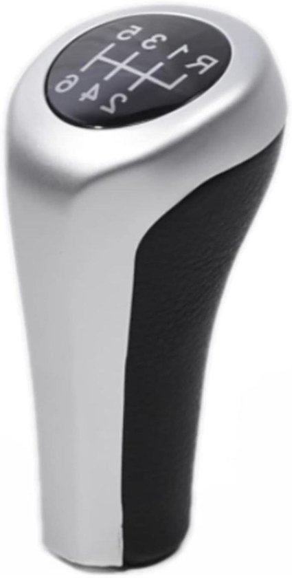 Versnellingspookknop - Schakelknop Auto - Auto Interieur - Koolstofvezel Look - 6 Snelheden - Wit