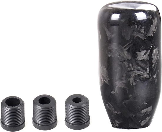 Versnellingspookknop - Schakelknop Auto - Interieur Upgrade - Gesmeed Koolstofvezel - 12.2 cm Hoog - Zwart