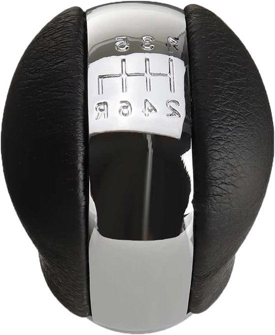 Versnellingspookknop - Schakelpook Handbal - Rijervaring Verbeteren - 6 Versnellingen - 200 Gram - Zilver Zwart van Merkloos