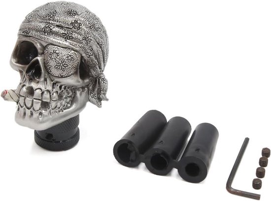 Versnellingspookknop Skull Head Zilver - Directe Vervanging voor Auto van Merkloos