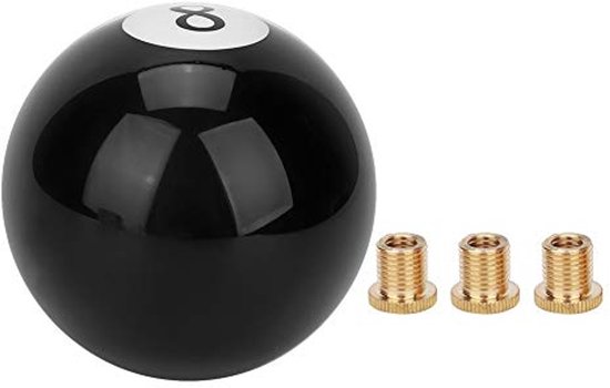 Versnellingspookknop - Zwarte Biljartbal, 8 Versnellingen, Universeel van JMT.