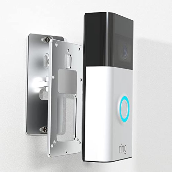 Verstelbare Hoekhouder voor Video Deurbellen - 35° tot 55° Horizontaal, Stevige Aluminium Wandplaat van Merkloos