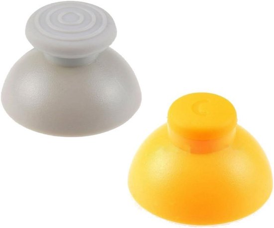 Vervangende analoge sticks voor GameCube Controller - Grijs en Geel van Merkloos