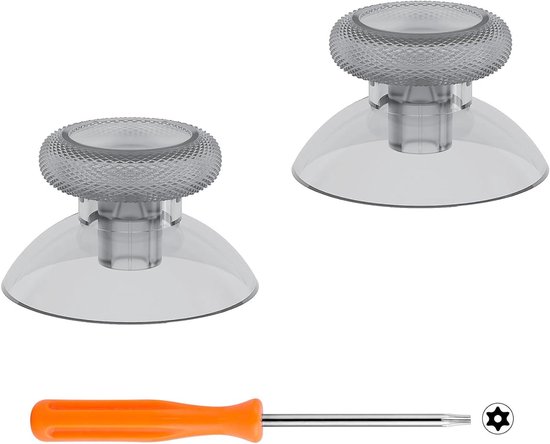 Vervangende Thumbsticks - Analoge Joysticks Controllerknoppen - Games Spelen - Transparant Zwart Design - 2 stuks - Zwart
