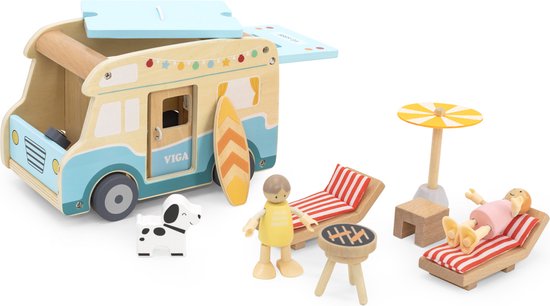 Viga Toys Speelgoedvoertuig Camper busje van Viga