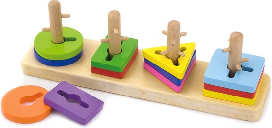 Viga Toys Vormenspel 10-delig Multicolor van Viga