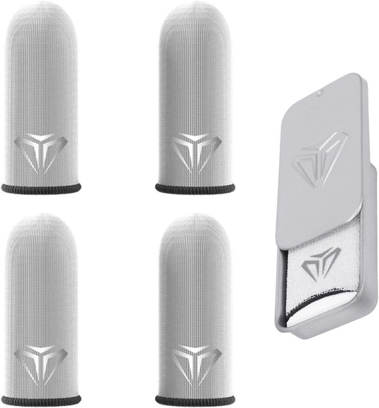 Vingerhulzen voor gaming - 4 stuks vingerbescherming voor touchscreen, ademend en anti-zweet, nauwkeurige bediening voor smartphone en tablet games